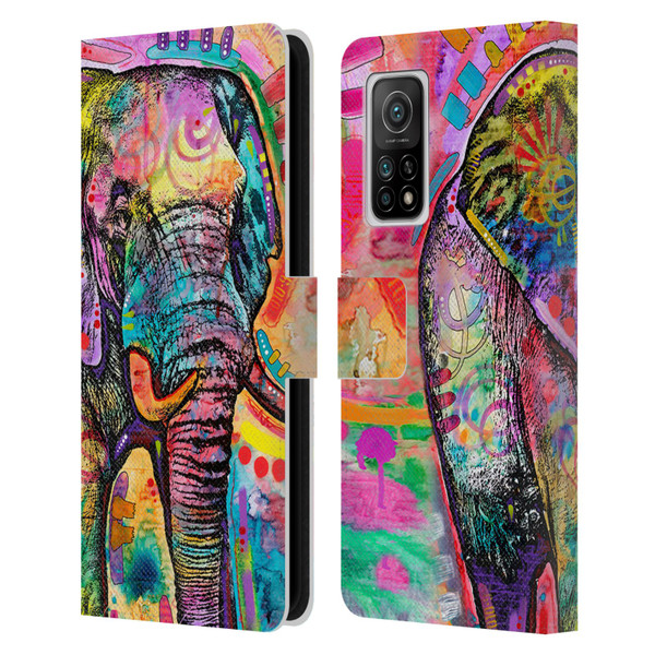 Dean Russo Wildlife 2 Elephant Leather Book Wallet Case Cover For Xiaomi Mi 10T 5G