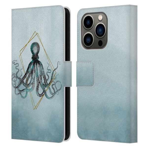 LebensArt Beings Octopus Leather Book Wallet Case Cover For Apple iPhone 14 Pro