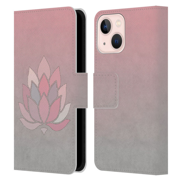 LebensArt Pastels Lotus Leather Book Wallet Case Cover For Apple iPhone 13 Mini