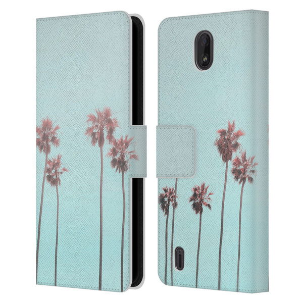 LebensArt Pastels Paradise Palm Leather Book Wallet Case Cover For Nokia C01 Plus/C1 2nd Edition