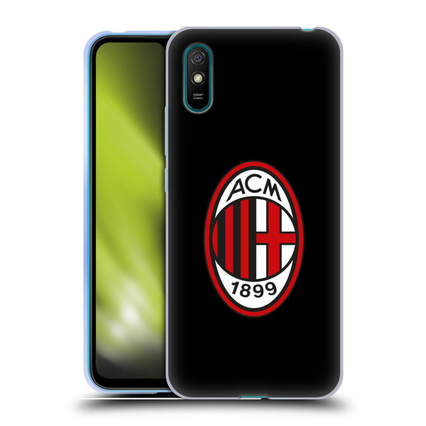 AC Milan Crest Full Colour Black Soft Gel Case for Xiaomi Redmi 9A / Redmi 9AT