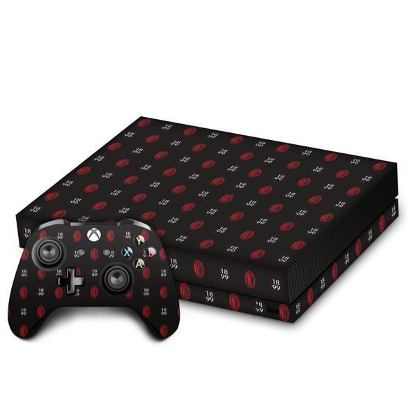 AC Milan Art Pattern Logo Vinyl Sticker Skin Decal Cover for Microsoft Xbox One X Bundle