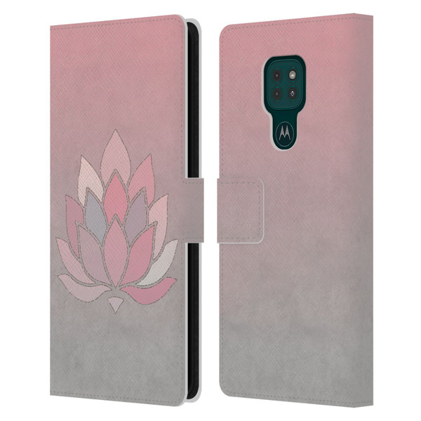 LebensArt Pastels Lotus Leather Book Wallet Case Cover For Motorola Moto G9 Play