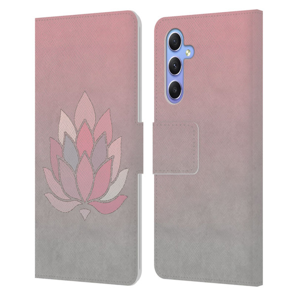 LebensArt Pastels Lotus Leather Book Wallet Case Cover For Samsung Galaxy A34 5G