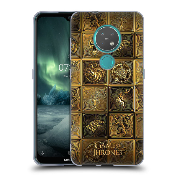 HBO Game of Thrones Golden Sigils All Houses Soft Gel Case for Nokia 6.2 / 7.2