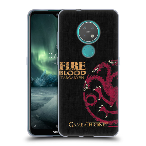 HBO Game of Thrones House Mottos Targaryen Soft Gel Case for Nokia 6.2 / 7.2