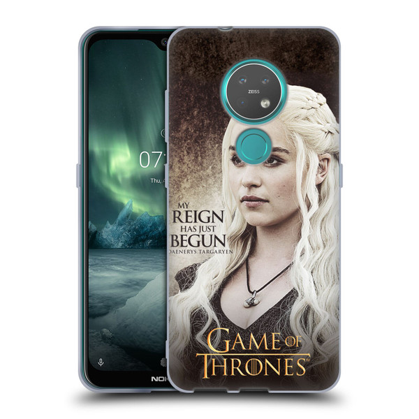 HBO Game of Thrones Character Quotes Daenerys Targaryen Soft Gel Case for Nokia 6.2 / 7.2