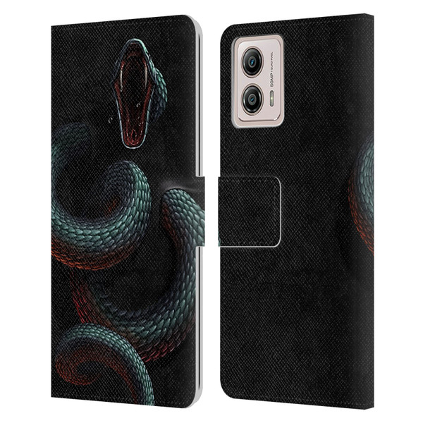 Christos Karapanos Horror 2 Serpent Within Leather Book Wallet Case Cover For Motorola Moto G53 5G