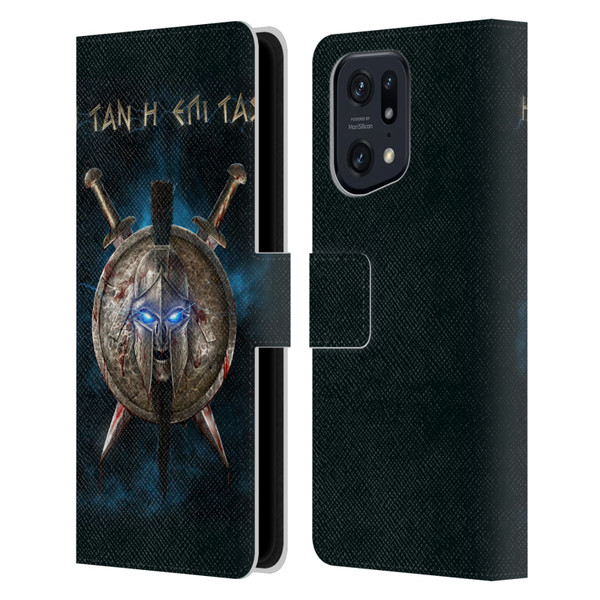 Christos Karapanos Horror 2 Spartan Leather Book Wallet Case Cover For OPPO Find X5 Pro