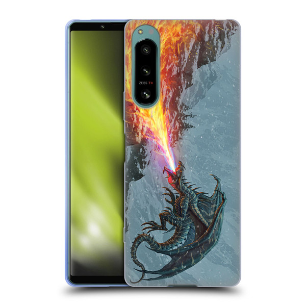 Christos Karapanos Mythical Art Power Of The Dragon Flame Soft Gel Case for Sony Xperia 5 IV