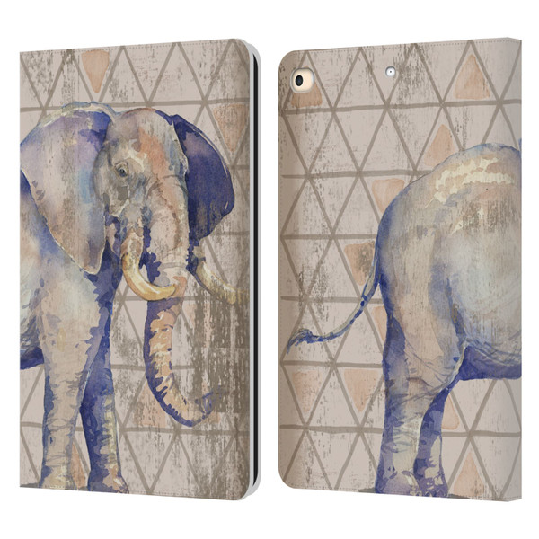 Paul Brent Animals Tribal Elephant Leather Book Wallet Case Cover For Apple iPad 9.7 2017 / iPad 9.7 2018