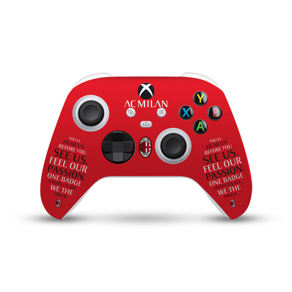 AC Milan Art Typography Vinyl Sticker Skin Decal Cover for Microsoft Xbox Series X / Series S Controller