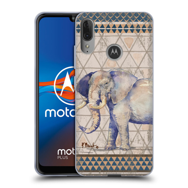 Paul Brent Animals Tribal Elephant Soft Gel Case for Motorola Moto E6 Plus