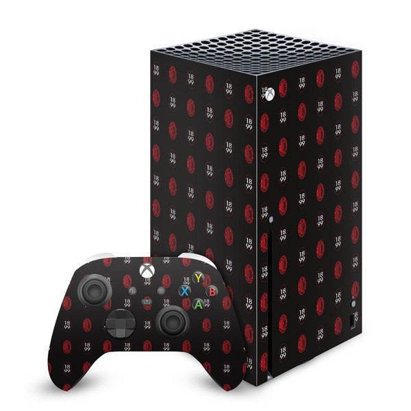 AC Milan Art Pattern Logo Vinyl Sticker Skin Decal Cover for Microsoft Series X Console & Controller