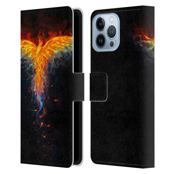 Christos Karapanos Phoenix 2 Bird 3 Leather Book Wallet Case Cover For Apple iPhone 13 Pro Max