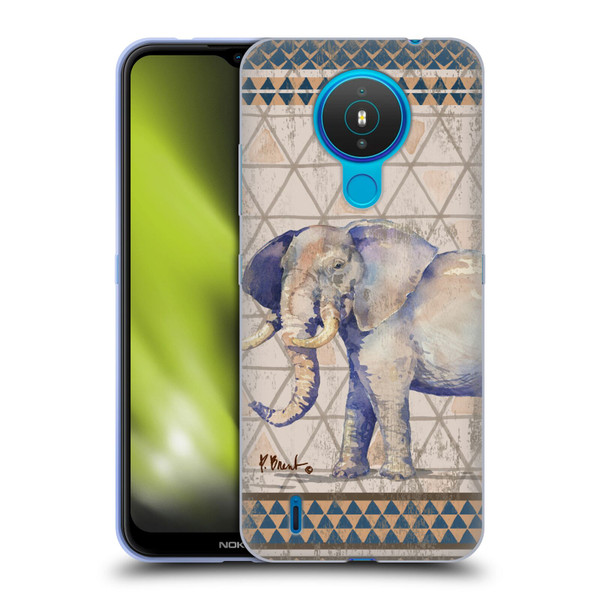 Paul Brent Animals Tribal Elephant Soft Gel Case for Nokia 1.4