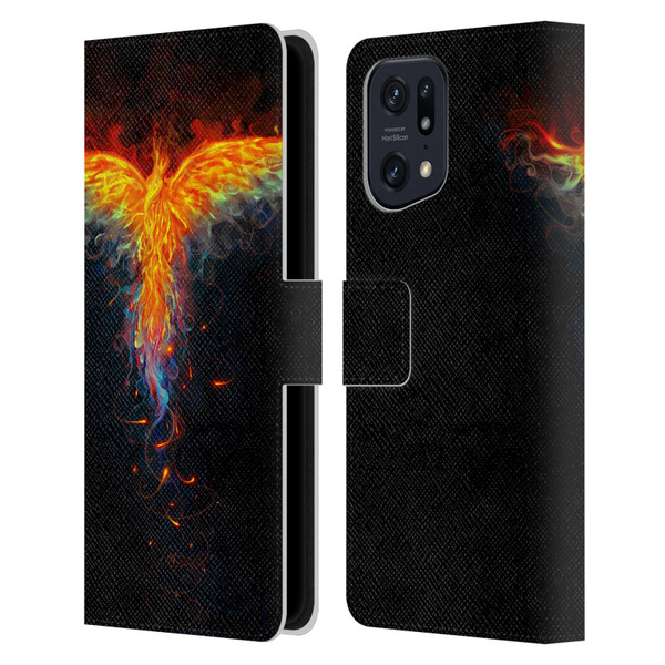 Christos Karapanos Phoenix 2 Bird 3 Leather Book Wallet Case Cover For OPPO Find X5