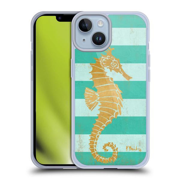 Paul Brent Coastal Gold Seahorse Soft Gel Case for Apple iPhone 14