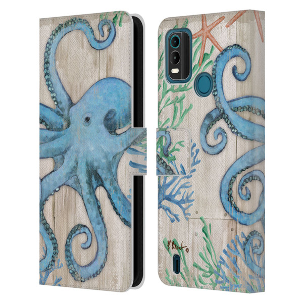 Paul Brent Coastal Sealife Leather Book Wallet Case Cover For Nokia G11 Plus