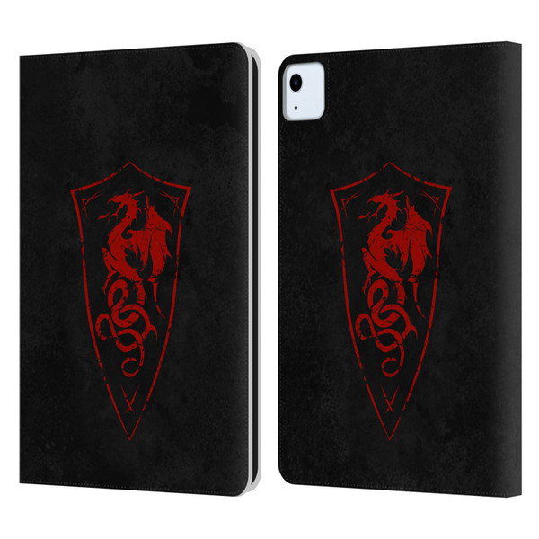 Christos Karapanos Shield Dragon Leather Book Wallet Case Cover For Apple iPad Air 11 2020/2022/2024