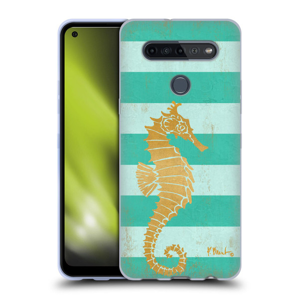Paul Brent Coastal Gold Seahorse Soft Gel Case for LG K51S