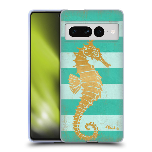 Paul Brent Coastal Gold Seahorse Soft Gel Case for Google Pixel 7 Pro