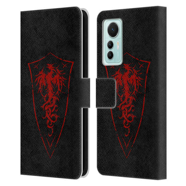 Christos Karapanos Shield Phoenix Leather Book Wallet Case Cover For Xiaomi 12 Lite