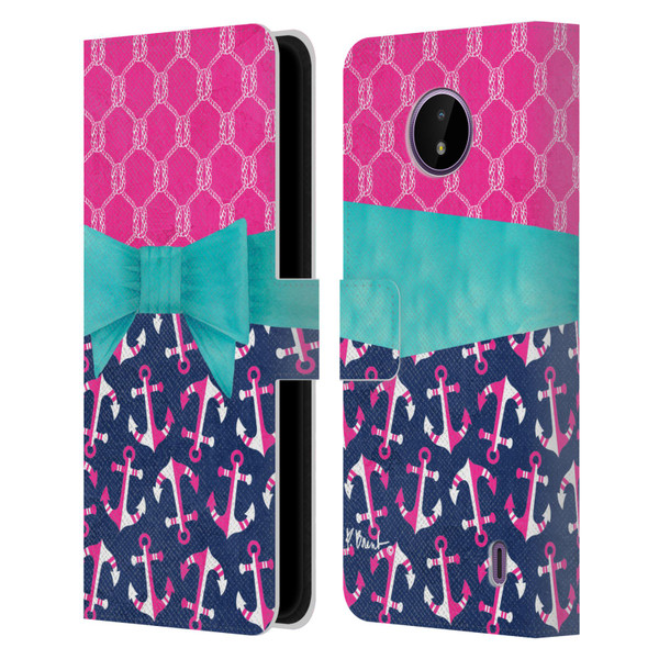 Paul Brent Nautical Bow Leather Book Wallet Case Cover For Nokia C10 / C20