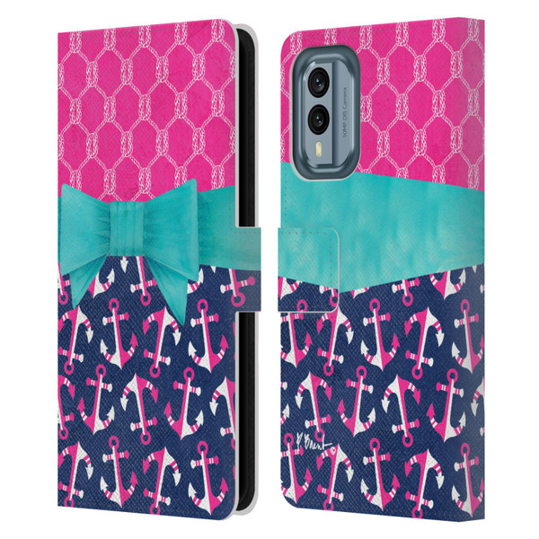 Paul Brent Nautical Bow Leather Book Wallet Case Cover For Nokia X30