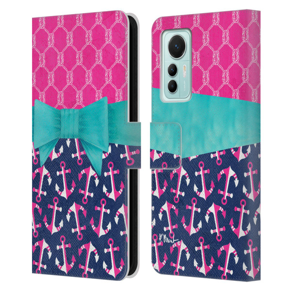 Paul Brent Nautical Bow Leather Book Wallet Case Cover For Xiaomi 12 Lite