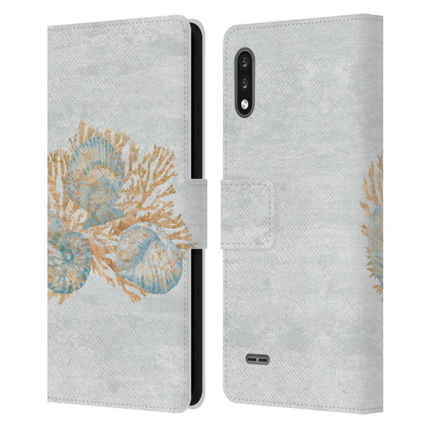 Paul Brent Sea Creatures Shells Leather Book Wallet Case Cover For LG K22