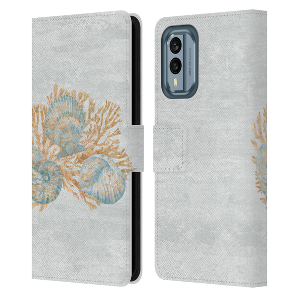 Paul Brent Sea Creatures Shells Leather Book Wallet Case Cover For Nokia X30