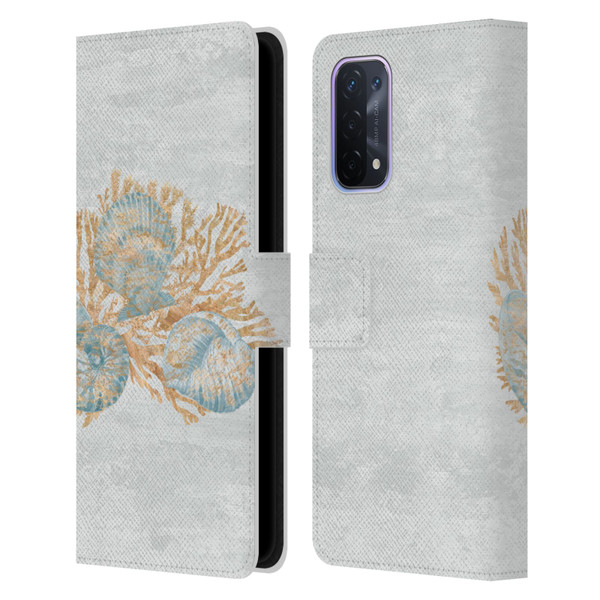 Paul Brent Sea Creatures Shells Leather Book Wallet Case Cover For OPPO A54 5G