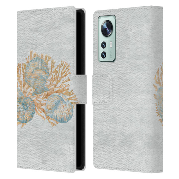 Paul Brent Sea Creatures Shells Leather Book Wallet Case Cover For Xiaomi 12