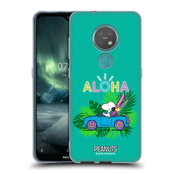 Peanuts Snoopy Aloha Disco Tropical Surf Soft Gel Case for Nokia 6.2 / 7.2
