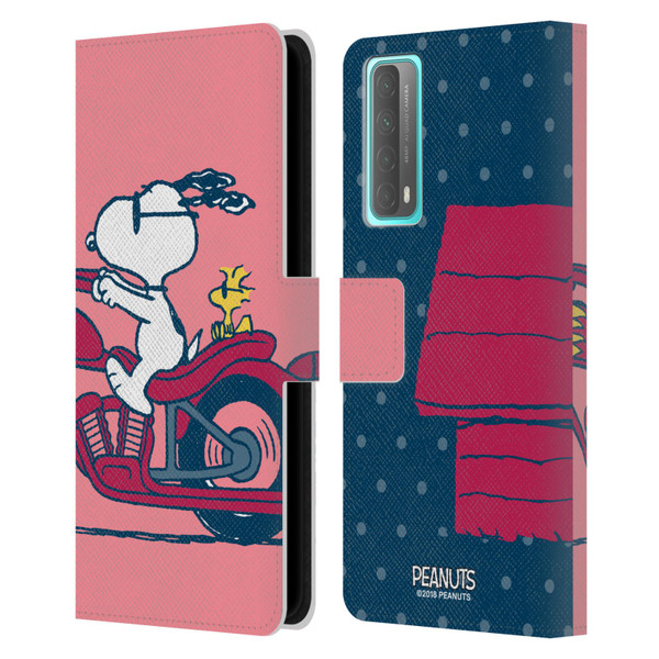 Peanuts Halfs And Laughs Snoopy & Woodstock Leather Book Wallet Case Cover For Huawei P Smart (2021)