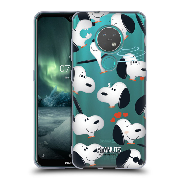 Peanuts Character Patterns Snoopy Soft Gel Case for Nokia 6.2 / 7.2
