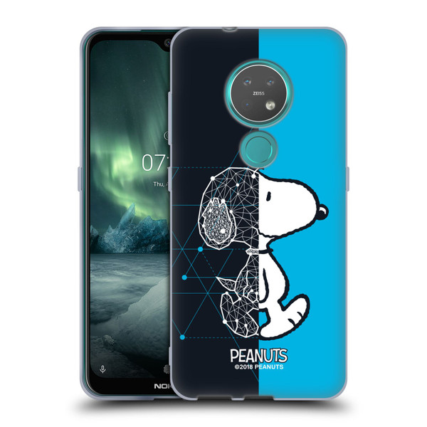 Peanuts Halfs And Laughs Snoopy Geometric Soft Gel Case for Nokia 6.2 / 7.2