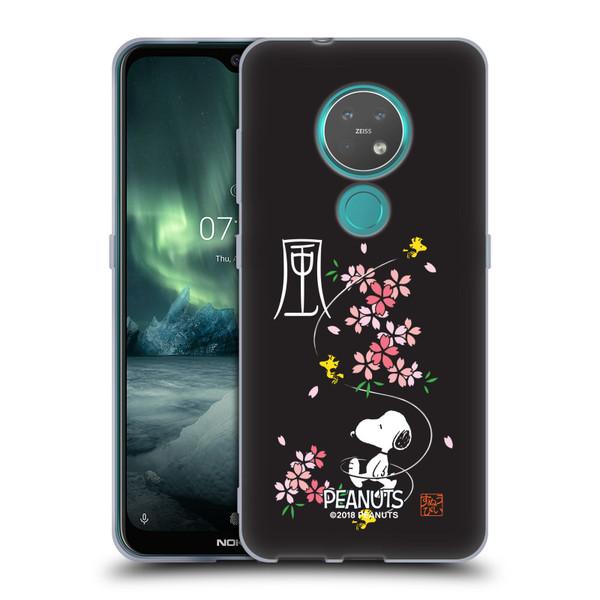 Peanuts Oriental Snoopy Cherry Blossoms Soft Gel Case for Nokia 6.2 / 7.2