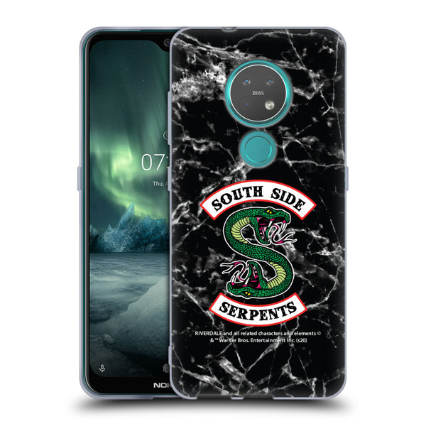 Riverdale South Side Serpents Black And White Marble Logo Soft Gel Case for Nokia 6.2 / 7.2