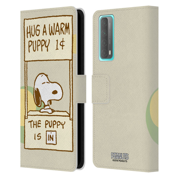 Peanuts Snoopy Hug Warm Leather Book Wallet Case Cover For Huawei P Smart (2021)