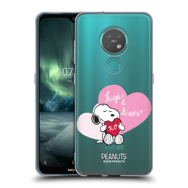 Peanuts Sealed With A Kiss Snoopy Hugs And Kisses Soft Gel Case for Nokia 6.2 / 7.2