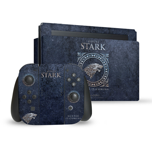 HBO Game of Thrones Sigils and Graphics House Stark Vinyl Sticker Skin Decal Cover for Nintendo Switch Bundle