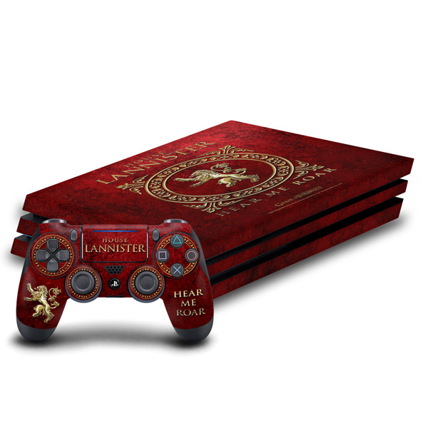 HBO Game of Thrones Sigils and Graphics House Lannister Vinyl Sticker Skin Decal Cover for Sony PS4 Pro Bundle