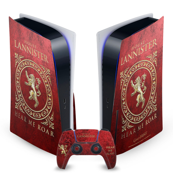 HBO Game of Thrones Sigils and Graphics House Lannister Vinyl Sticker Skin Decal Cover for Sony PS5 Disc Edition Bundle