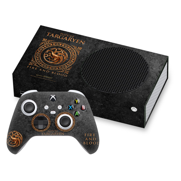 HBO Game of Thrones Sigils and Graphics House Targaryen Vinyl Sticker Skin Decal Cover for Microsoft Series S Console & Controller