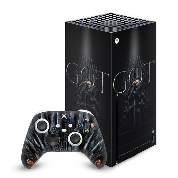 HBO Game of Thrones Sigils and Graphics Jon Snow Iron Throne Vinyl Sticker Skin Decal Cover for Microsoft Series X Console & Controller