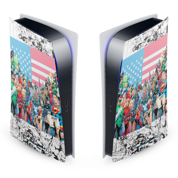 Justice League DC Comics Comic Book Covers Of America #1 Vinyl Sticker Skin Decal Cover for Sony PS5 Digital Edition Console