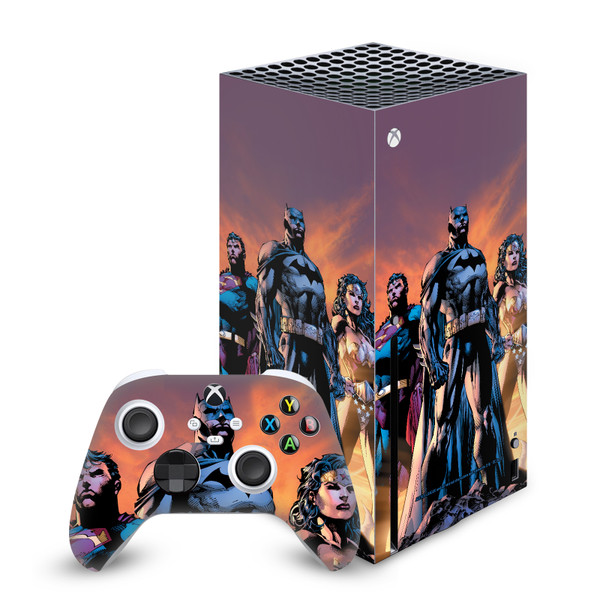 Justice League DC Comics Comic Book Covers Icons Trinity Vinyl Sticker Skin Decal Cover for Microsoft Series X Console & Controller