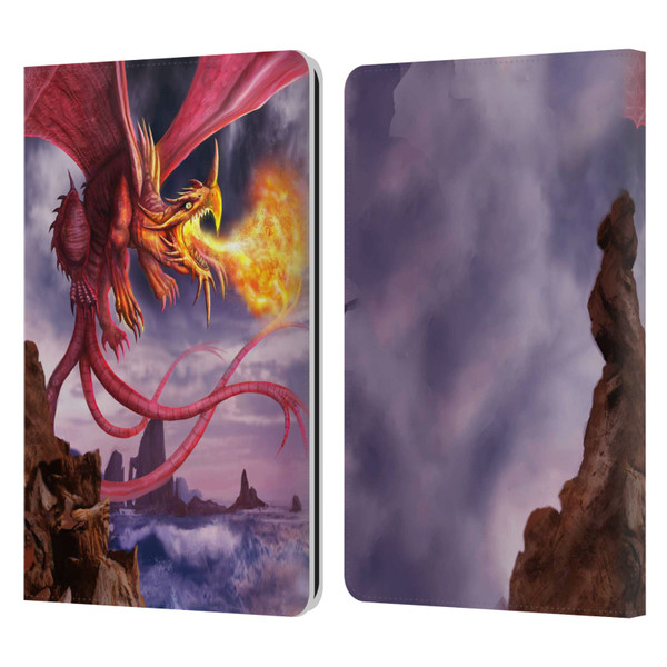 Anthony Christou Art Fire Dragon Leather Book Wallet Case Cover For Amazon Kindle Paperwhite 1 / 2 / 3